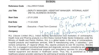 HAL deputy manager, assistant manager vacancy