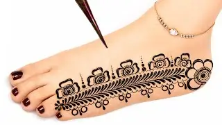 Arabic Feet Mehndi Design | Stylish Foot Mehndi | Easy Foot Mehndi Design for Beginners 