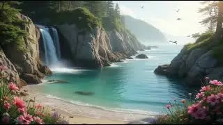 Waterfall Sound - Coastal Bloom: Pinebound Heights, Floral Shore, Turquoise Descent, Winglit Horizon