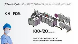 Suntech High Speed Full Servo Control Medical Disposable Mask Making Machine (1+1)