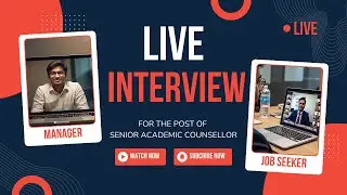 LIVE Interview for Sr. Academic Counsellor Job | QnA for Edtech Sales Job | Zoom Interview Recording