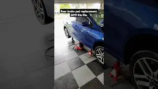 Rear brake pad replacement. 2019 Kia Rio.#kia #brake #brakeservice #frenos #diy #fyp #shorts