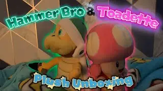 Super Mario Sanei All Star Hammer Bro and Toadette Plush Unboxing 
