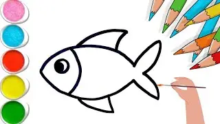 Fish drawing for kids / How to draw a fish / fish drawing for kids step by step 