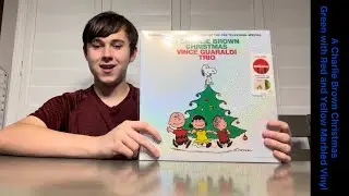 A Charlie Brown Christmas Soundtrack Target Exclusive Green Red and Yellow Marble Vinyl Unboxing