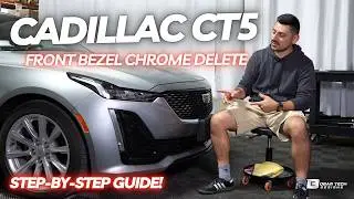 Установка хромированной накладки на переднюю панель Cadillac CT5 (2020-2024)