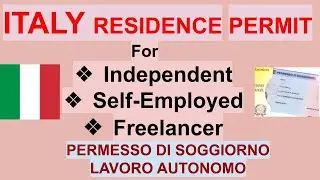 ITALIAN RESIDENCE PERMIT FOR SELF-EMPLOYED, PERMESSO DI SOGGIORNO LAVORO AUTONOMO #italy #documents