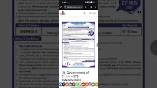 🏛️ Government of Sindh &ndash; STS Intermediate Category Screening Test 2025 (BPS-05 to BPS-15)