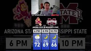 🏈🌙 Arizona State at Mississippi Tonight! #weather #mississippistate #arizonastate #football