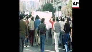SYND 19 11 79 LIDIA GUEILER TEJADA BECOMES PRESIDENT OF BOLIVIA AND DEMO IN LA PAZ