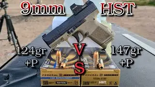 9 мм |Federal HST| (124 грана +P против 147 гранов +P) Тест на баллистическом геле