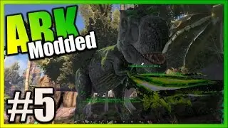 Ark Modded - GNASHOR & GIGA WARDEN FIGHT, BADASS POISON BEELZEBUFO & T-REX (Ark Modded Gameplay)