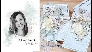 Cardmaking Tutorial by Karta Wstepu. Mixedmedia Craft O'Clock Collection.