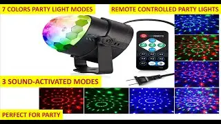 LED flashing light SOUND ACTIVATED Disco Ball | holiday music game room decoration | Review in Hindi