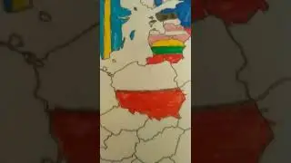 drawing europ map, Poland😎