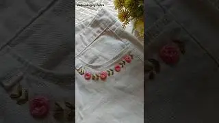 embroidery on jeans ll easy & beautiful #embroidery design