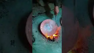 Copper Spoon Kalai Work 🔥 Original Hand Kalai Process | Fast Copper Polishing #shorts