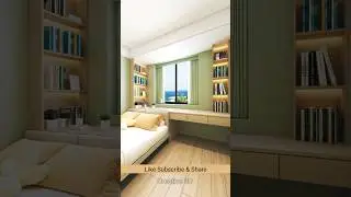 Beautiful Study Table in Front of Window #shorts #shortsfeed #viral #3danimation #homedecor