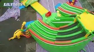 Dino-Mite Volcano Slide: Prehistoric Inflatable Adventure for Kids!