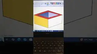 Easy draw 3D box ms paint #mspaint #paintart #3d #ytshorts #creative #shorts