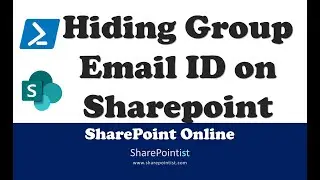 Hiding M365 Group email address in SharePoint online site