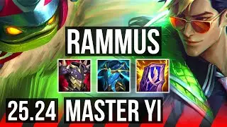 RAMMUS vs MASTER YI (TOP) | Good KDA: 8/2/11 | KR Master | 25.24