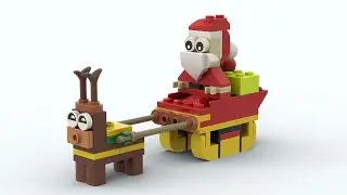 Lego 30670 Santa's Sleigh Ride rotate 3D