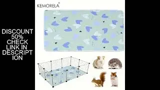 KEMORELA 1PC Washable Guinea Pig & Hamster Cage Mat - Super Absorbent Non-Slip Pet Bedding 31