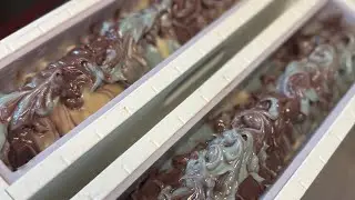 Lavender Soap with cut at the end