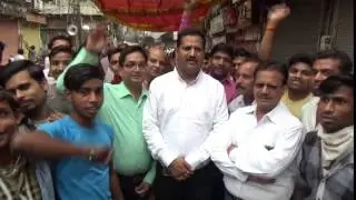 Businessman protest against Double Murder in Agra news in Hindi