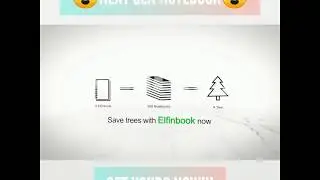 Elfinbook 2.0 Smart Reusable Erasable Notebook Microwave Wave Cloud Erase