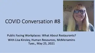 COVID Convo #8 Public Facing Workplaces - What About Restaurants?