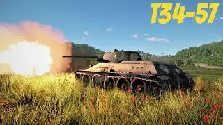 4K UHD-War Thunder Tanks-T-34/57-High Velo, Low Explodo-Gameplay, Tips, History