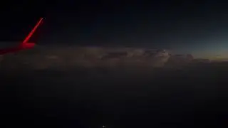 Sunset Lightning From a Plane