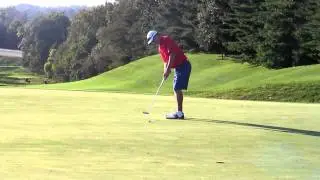 Connor Flach just misses eagle on 18.MP4