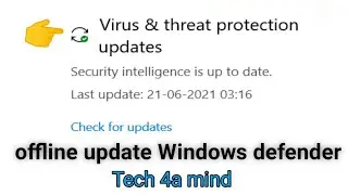 how to offline update Windows defender