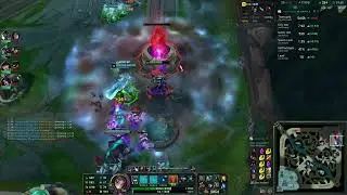 Undertaker Yorick Mows down bot lane to nexus, double kill LoL 13.8