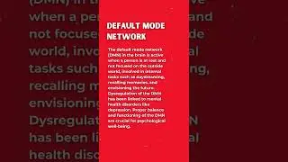 Exploring the Default Mode Network: The Brain's Role in Daydreaming and Memory #psychology #brain