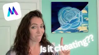 From Old Painting to Stunning Blue Rose | Gold Leaf Art + Mural Maker App Tutorial