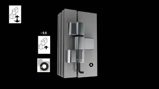 Cerniera per porte in alluminio 3 ali Serie 60AT - Dr Hahn: Istruzioni di montaggio e di regolazione
