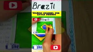 An easy way to draw the Brazilian flag✅Простой способ нарисовать бразильский флаг