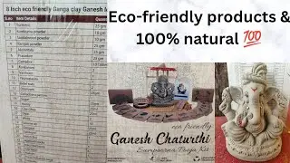 Ganesh Chaturthi Sampoorna Pooja Kit|Natural Ganga Clay Ganesh|Biodegradable Packaging#natural #clay