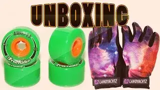 Landyachtz Outerspace Slide Gloves & Abec 11 Freerides Unboxing By LongboardEra