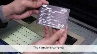 GCC LaserPro---Гравировка этикетки продукта