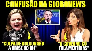 VERGONHA: Gleisi tenta culpar Bolsonaro pela crise do IOF e &eacute; desmentida ao vivo!