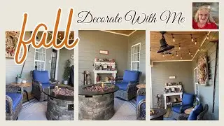 DECORATE WITH ME FALL OUTSIDE BACK PORCH DECK AUTUMN HOME DECOR