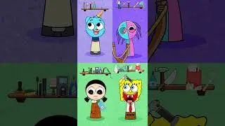 ASMR Sprunki Care - Gumball, Semi Hemi, SpongeBob, Doll #sprunki #brainrot