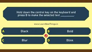 Keyboard Shortcuts Quiz - Part 1/5 | 25 Questions | Computer GK | Microsoft Windows & Google Chrome