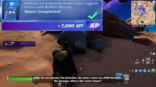 Collect an anomaly from both Logjam Lotus and Butter Bloom Fortnite
