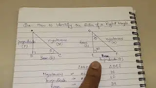 How to Identify Hypotenuse, Base & Perpendicular | Trigonometry Basics